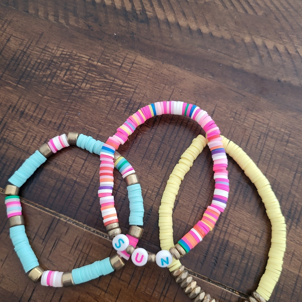 Colorful Beaded Kids Bracelet Set